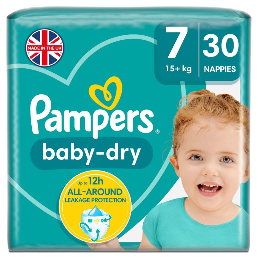 Pampers Baby-Dry Size 7 Nappies Essential Pack