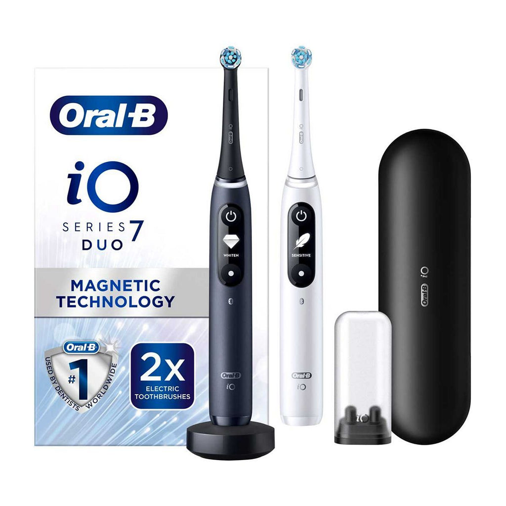 Oral-B iO7 Electric Toothbrushes - Black & White Duo Pack