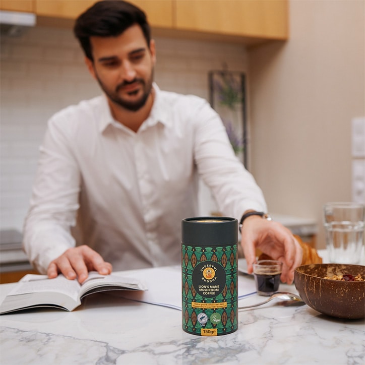 Cheerful Buddha Lion's Mane Mushroom Coffee Blend 150g - McGrocer