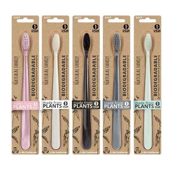 NFco Biodegradable Toothbrush Single Pastel (Assorted) GOODS Superdrug   