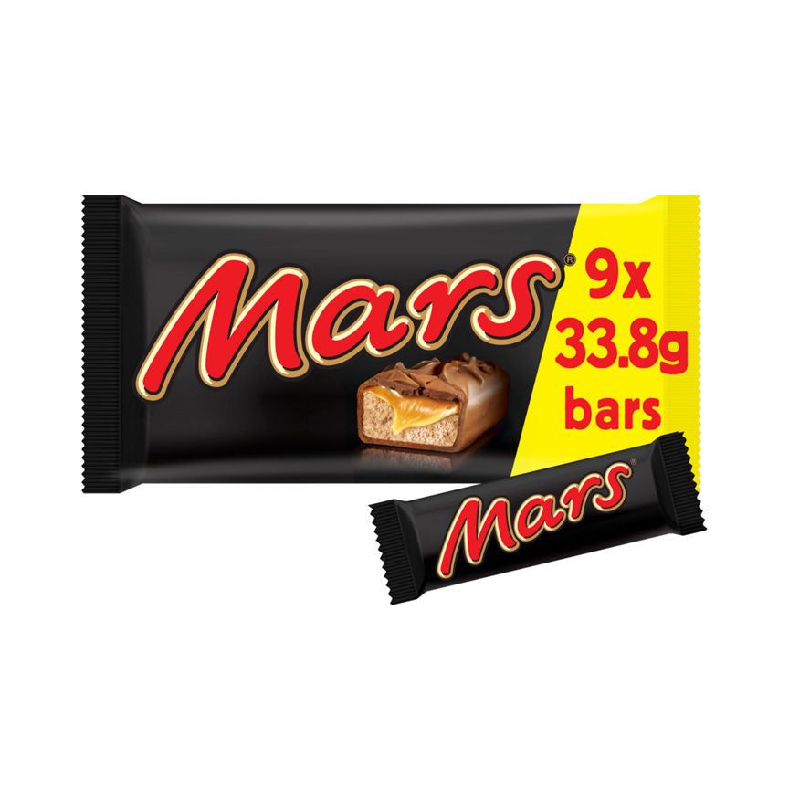 Mars Caramel, Nougat & Milk Chocolate Snack Bars Multipack 9 x 33.8g GOODS ASDA   