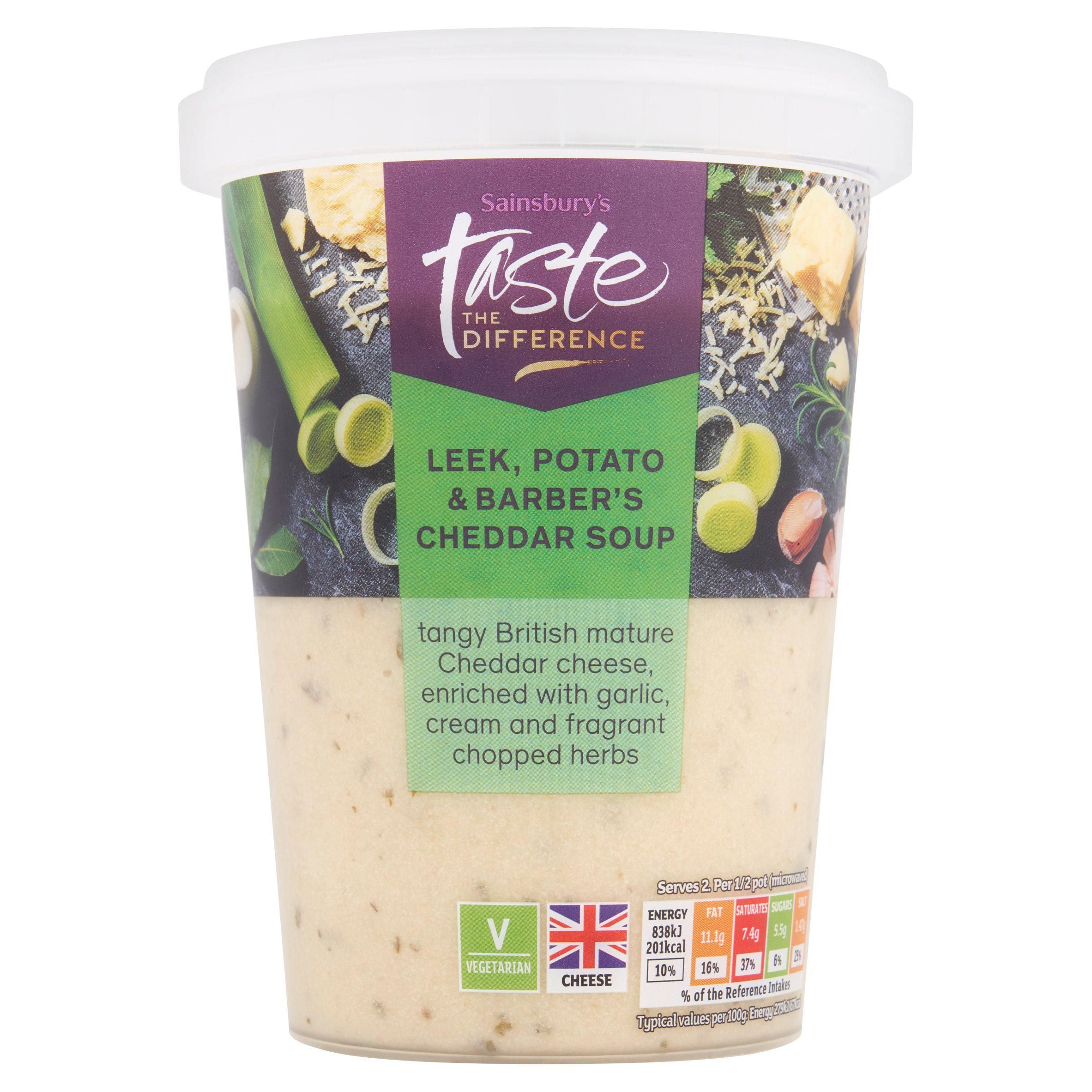 Sainsbury's Leek & Barbers Cheddar Soup, Taste the Difference 600g (Serves 2) Soups Sainsburys   