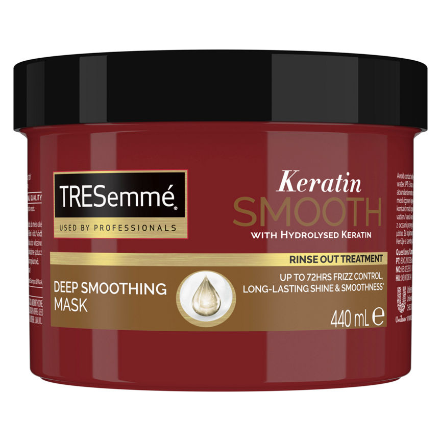 TRESemme Keratin Smooth Deep Smoothing Mask with Hydrolysed Keratin for 72Hrs Frizz Control GOODS ASDA   