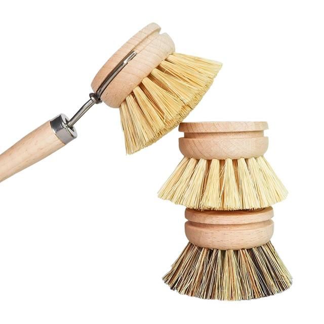 OceanSaver Wooden Dishwashing Brush & replacement heads