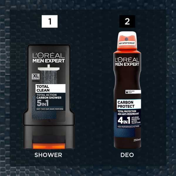 LOreal Men Expert Total Clean Shower Gel 300ml