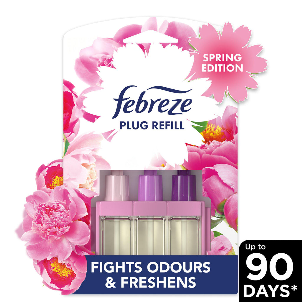 Febreze Volution Air Freshener Plug in Refill Peony & Cedar x3 20ml