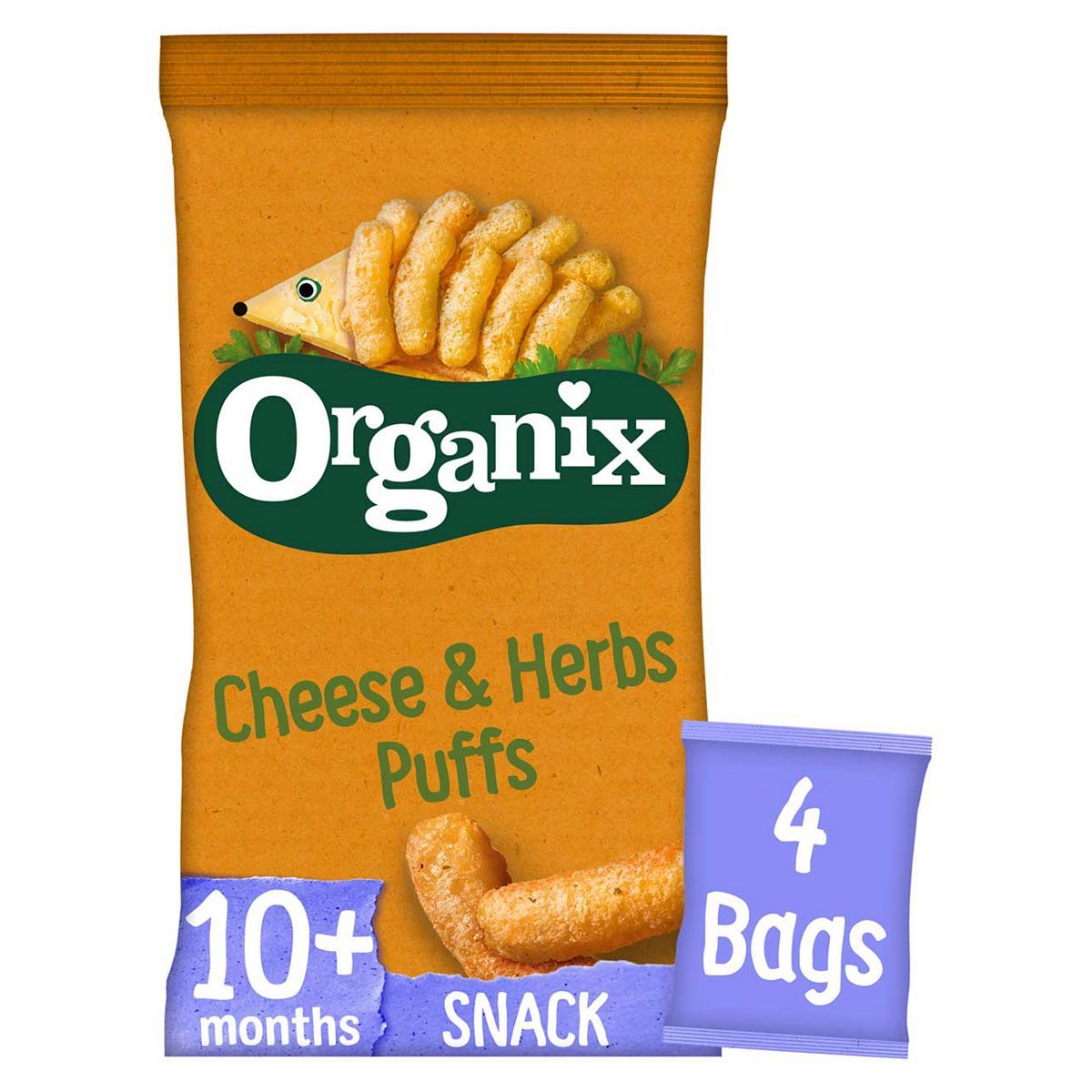 Organix Cheese & Herb Finger Food Toddler Snack Corn Puffs Multipack 4x15g Toys & Kid's Zone Boots   