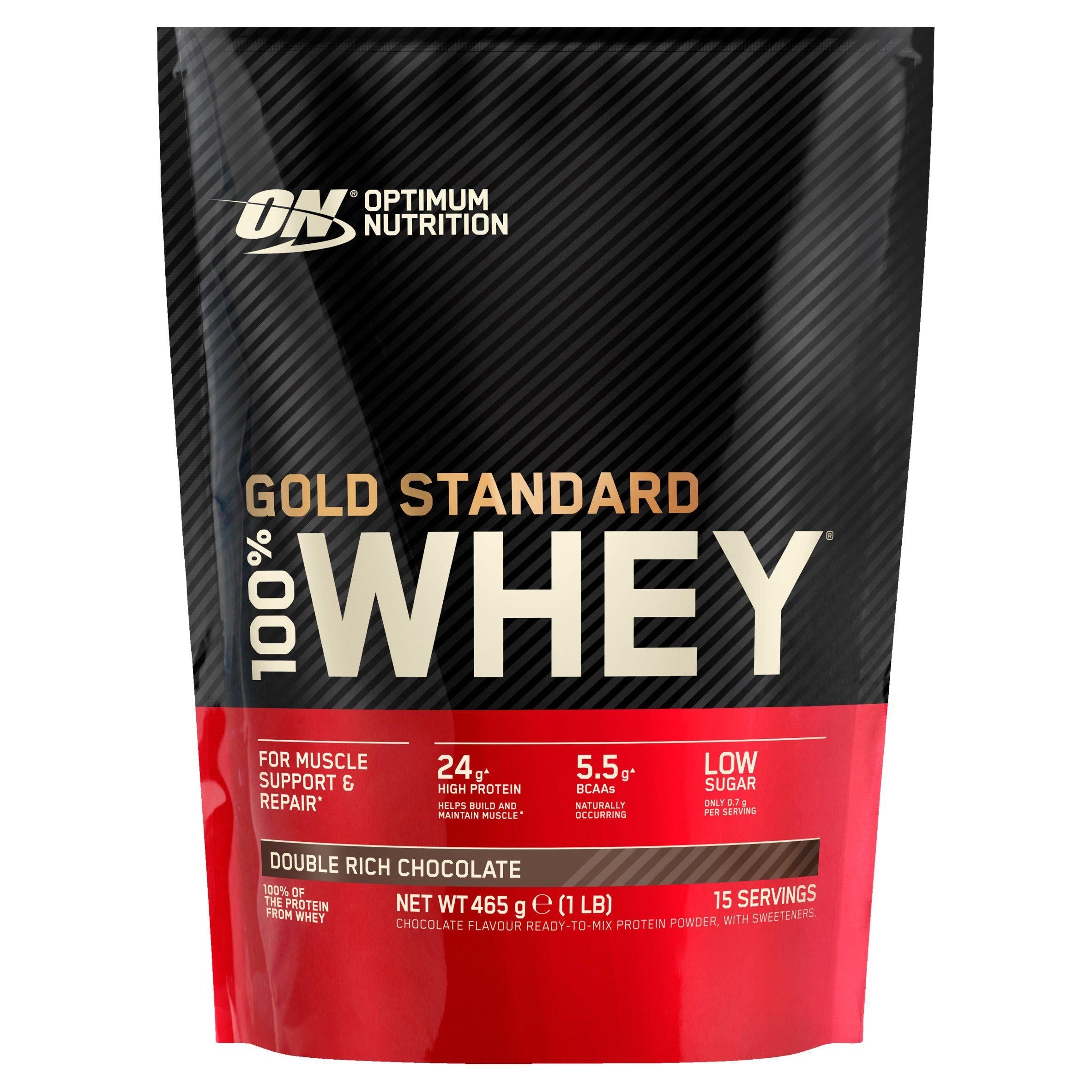 Optimum Nutrition Gold Standard Whey Protein Powder Double Rich Chocolate Flavour 15 servings 450g GOODS Sainsburys   