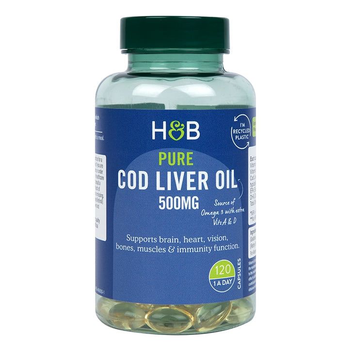 Holland &amp; Barrett Pure Cod Liver Oil 1000mg 120 Capsules