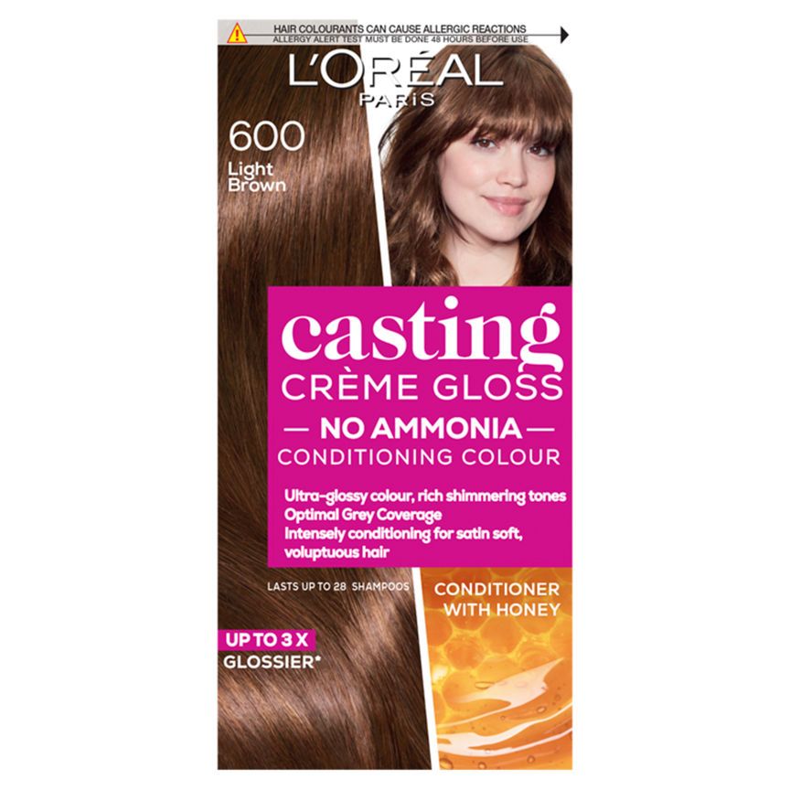 L'Oreal Casting Creme Gloss 600 Light Brown Semi Permanent Hair Dye Hair Colourants & Dyes ASDA   