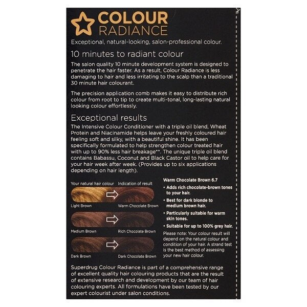 Superdrug Colour Radiance 6.7 Warm Chocolate Brown GOODS Superdrug   