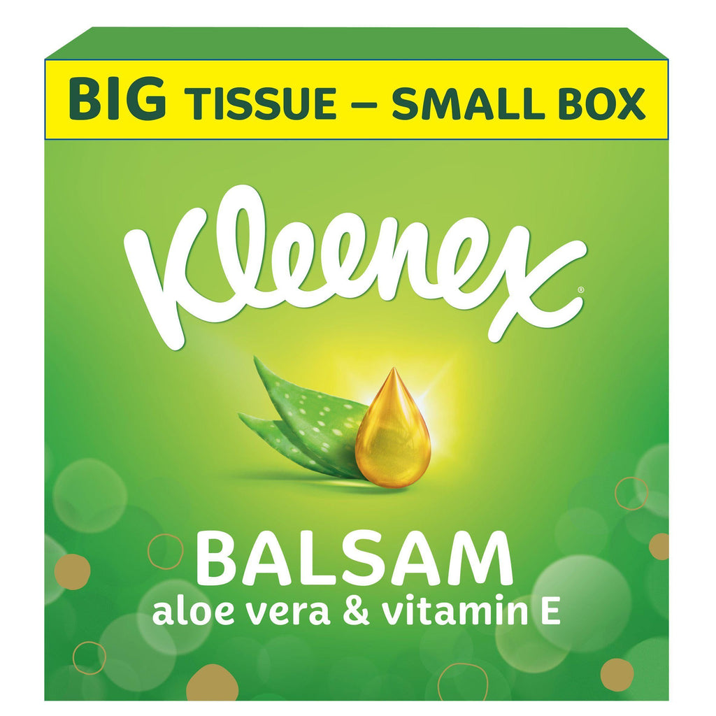 Kleenex Balsam Extra Large Tissues Single Compact Box 40 Sheets