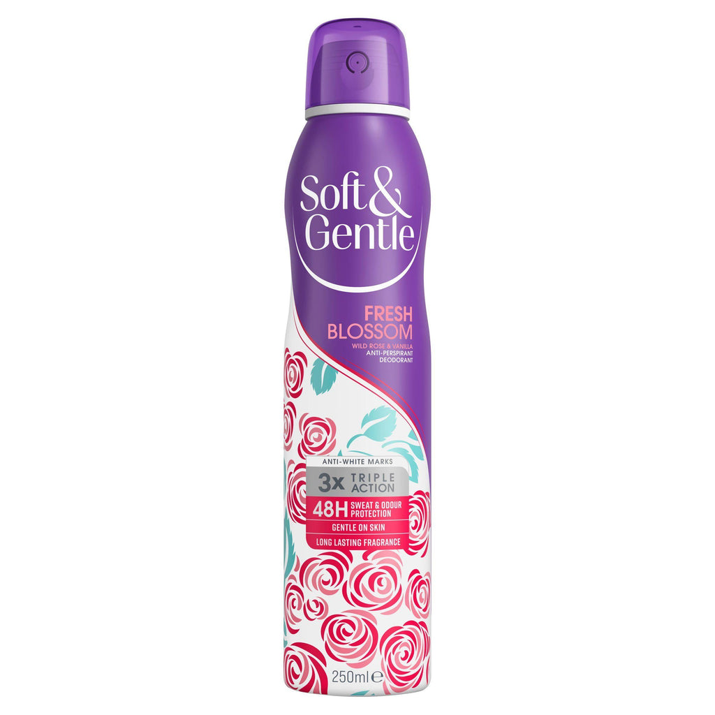 Soft & Gentle Fresh Blossom Wild Rose & Vanilla Anti-Perspirant Deodorant 250ml