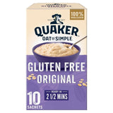 Quaker Oat So Simple Gluten Free Original Porridge Sachets Cereal   10 per pack Food Cupboard M&S   