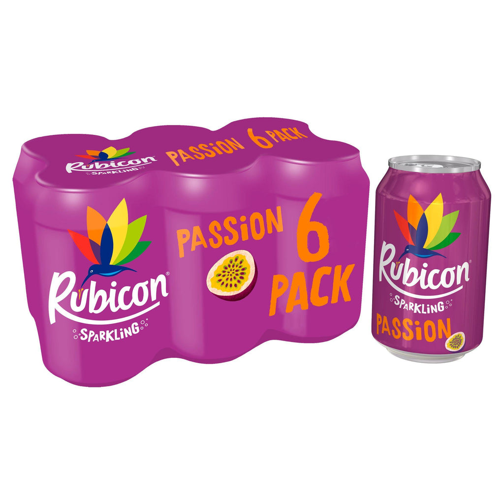 Rubicon Sparkling Passionfruit Juice Soft Drink 6x330ml