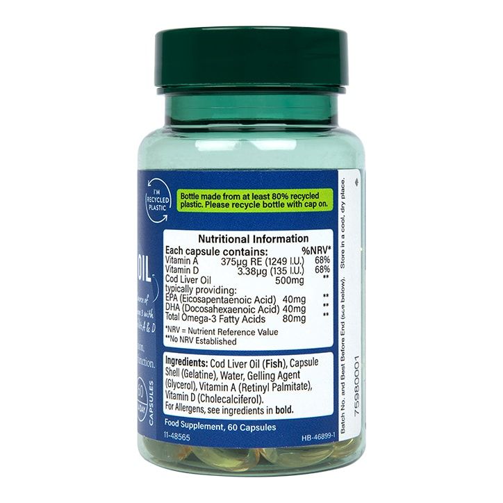 Holland &amp; Barrett Pure Cod Liver Oil 1000mg 120 Capsules