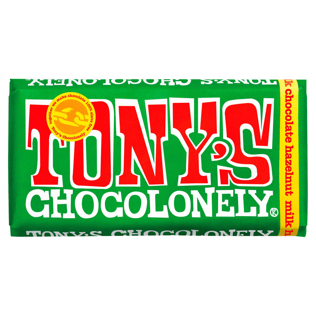 Tony's Chocolonely Fairtrade Milk Chocolate Hazelnut 180g