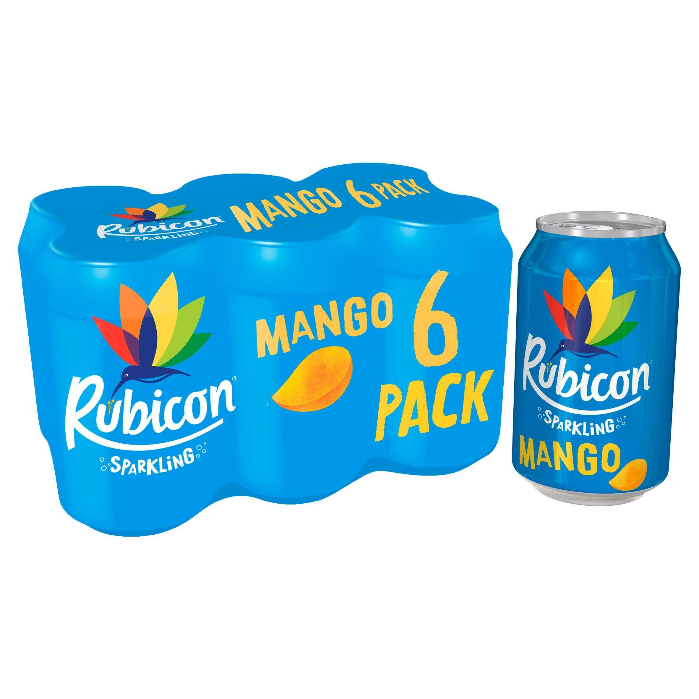 Rubicon Sparkling Mango Juice Soft Drink 6x330ml GOODS Sainsburys   