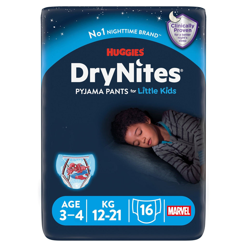 Huggies DryNites Boys Pyjama Pants for Bedwetting Age 3-4 Years 12-21kg x16