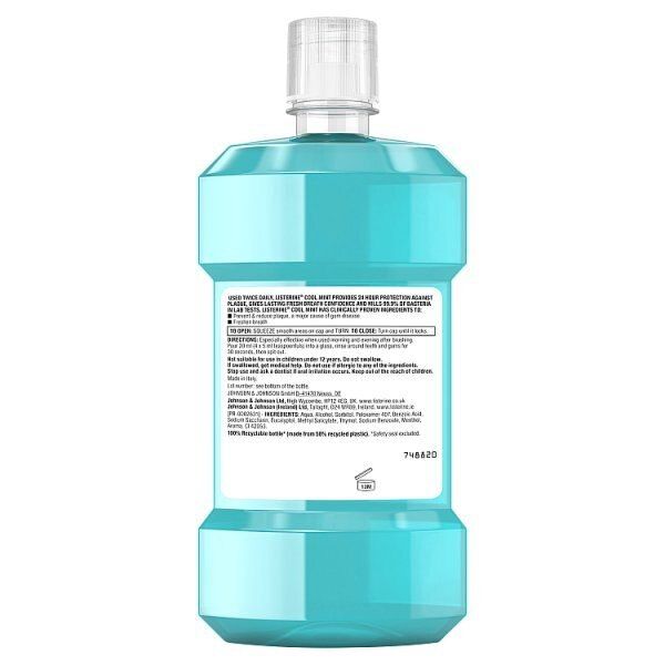 Listerine Cool Mint Anti-Bacterial Mouthwash 500ml