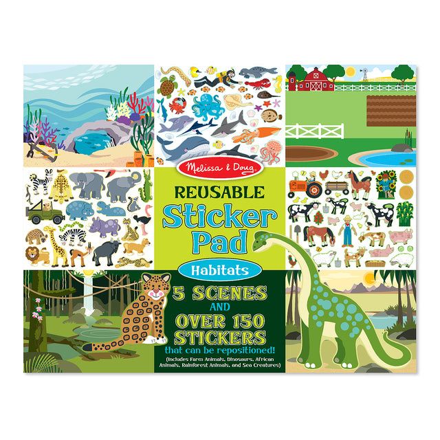 Melissa & Doug Reusable Sticker Pad Habitats 3yrs+