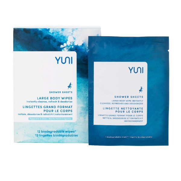 Yuni Beauty Shower Sheets Large Body Wipes - Box of 12