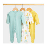 Mothercare Safari Baby Sleepsuits - 3 Pack GOODS Boots   