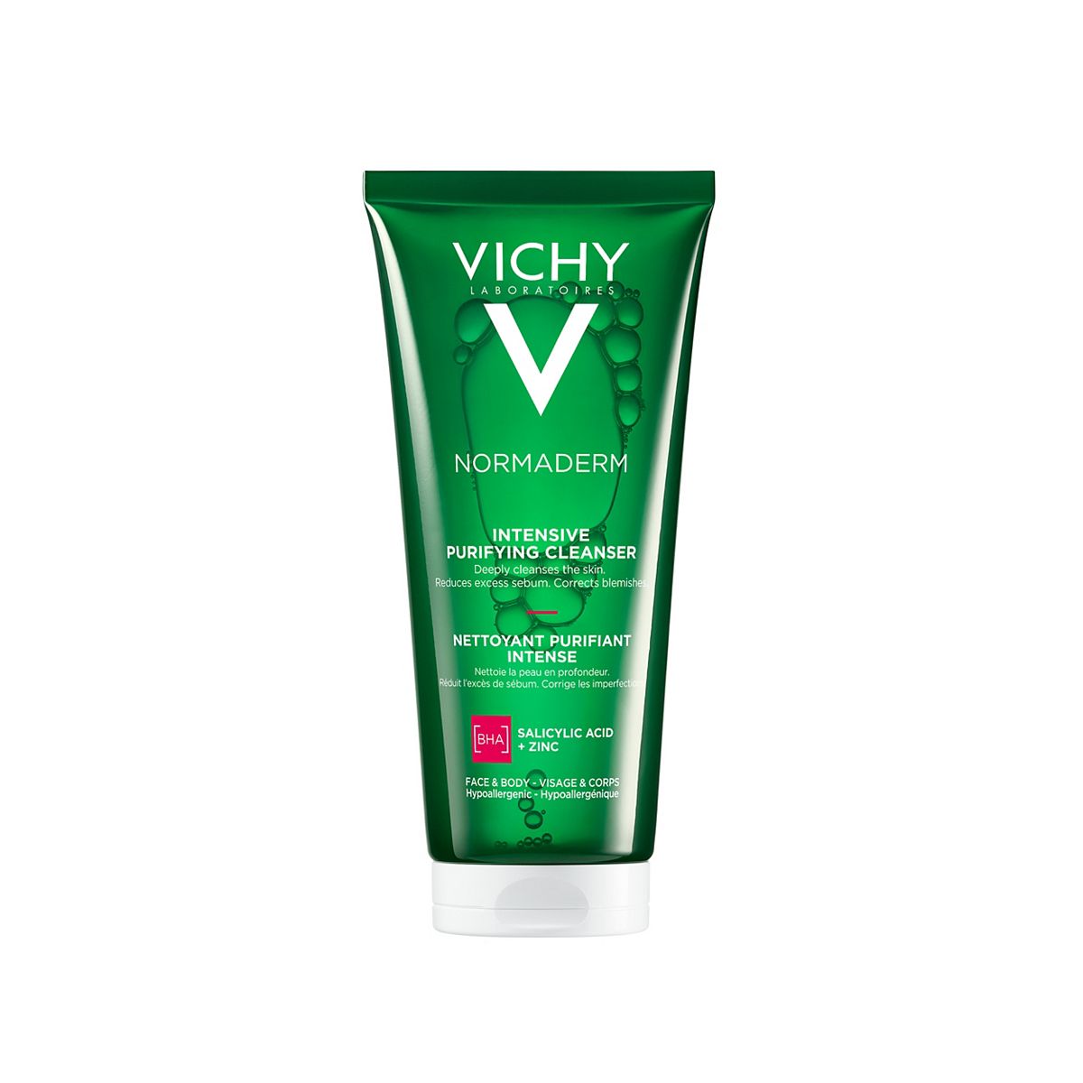 Vichy Normaderm Intensive Purifying Foaming Cleanser Gel, Blemish Prone Skin for Face and Body 200ml GOODS Boots   