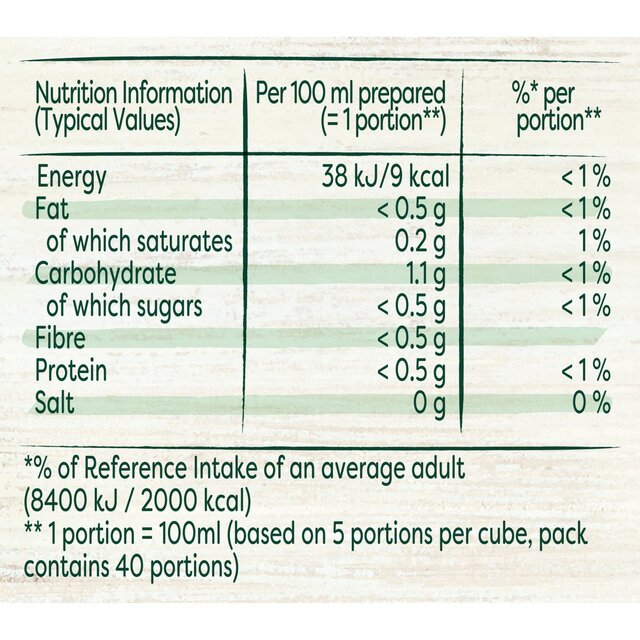 Knorr 8 Vegetable Zero Salt Stock Cubes   72g