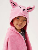 Pure Cotton Percy Pig™ Kids Hooded Towel Bathroom M&S   