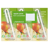 Sainsbury's Pure Apple Juice 3x200ml Juices & Smoothies Sainsburys   