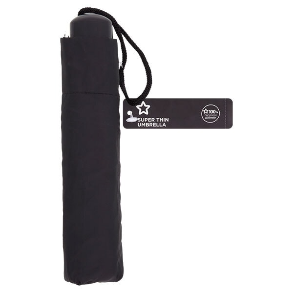 Superdrug Super Thin Black Umbrella