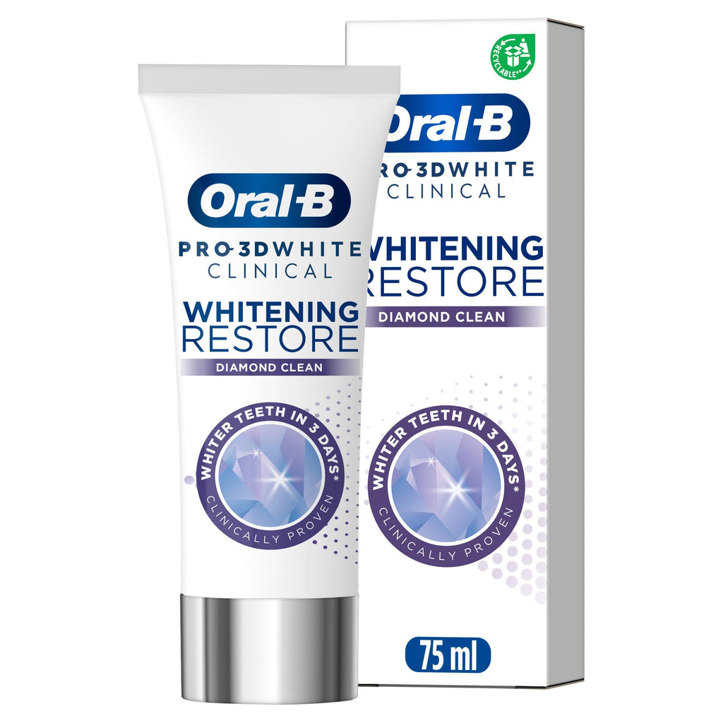 Oral-B 3D White Clinical Whitening Restore Diamond Clean Toothpaste 70ml