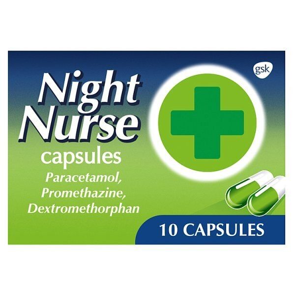 Night Nurse Cold and Flu Relief Capsules 10s GOODS Superdrug   