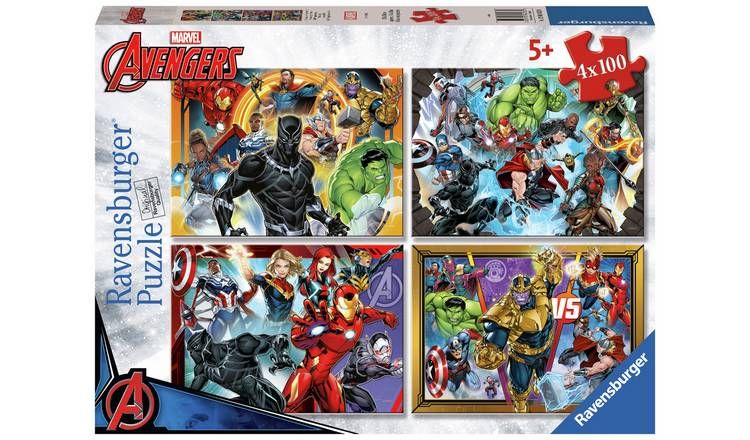 Marvel Avengers 4 X 100 Pieces Puzzle