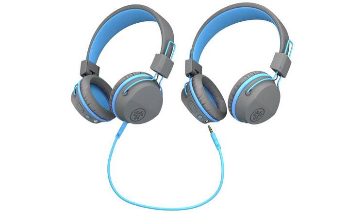 JLab JBuddies Studio Kids Bluetooth Headphones - Grey/Blue