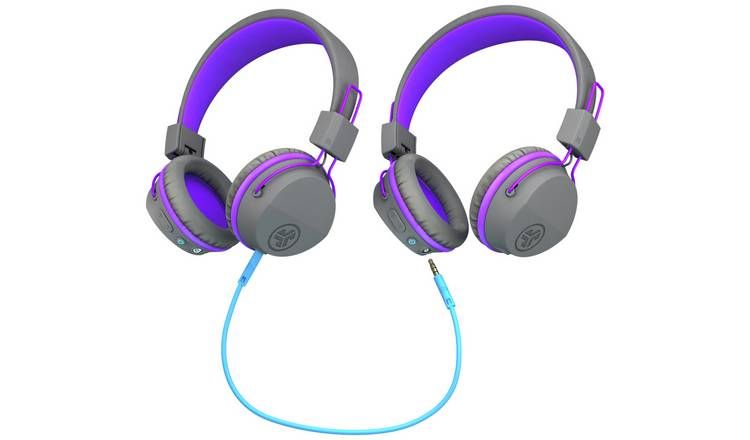 JLab JBuddies Studio Kids Bluetooth Headphones - Grey/Purple