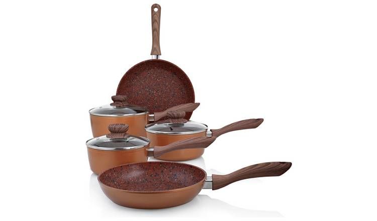 JML Copper Stone Pan 5 Piece Pan Set