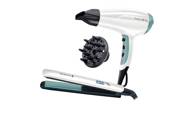 Remington Shine Therapy Hair Straightener & Dryer Gift Set GOODS Argos