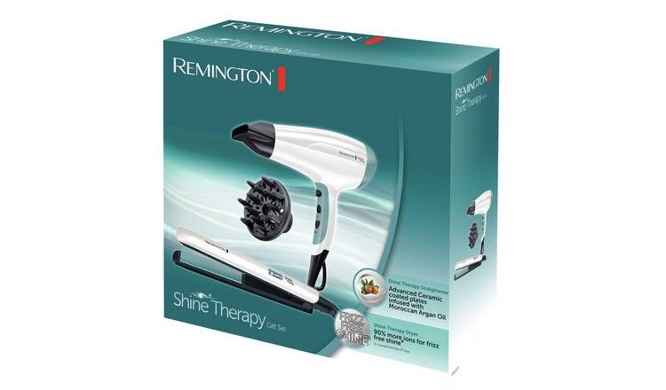 Remington Shine Therapy Hair Straightener & Dryer Gift Set GOODS Argos