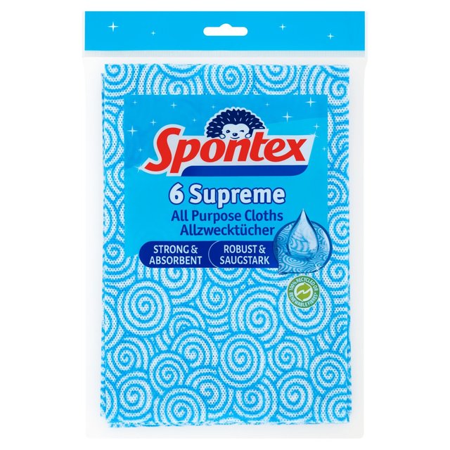 Spontex Supreme All Purpose Cloth    6 per pack GOODS M&S   