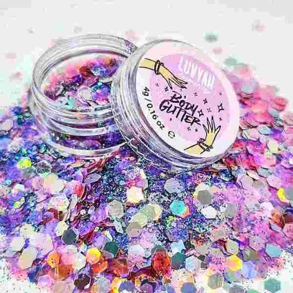 Luvyah Cosmetics Mermaid Pink Festival Body Face Glitter 6g