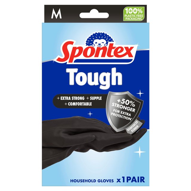 Spontex Tough Gloves Medium   1pair