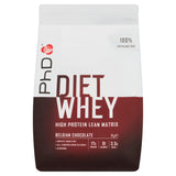 PhD Diet Whey Protein Powder Belgian Chocolate 1kg All Sainsburys   