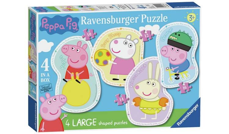 Ravensburger Peppa Pig 4 Large Shaped Jigsaw Puzzles GOODS Argos