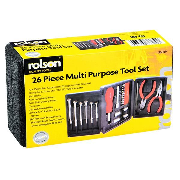 Rolson Mini Tri Fold Tool Kit 26pc