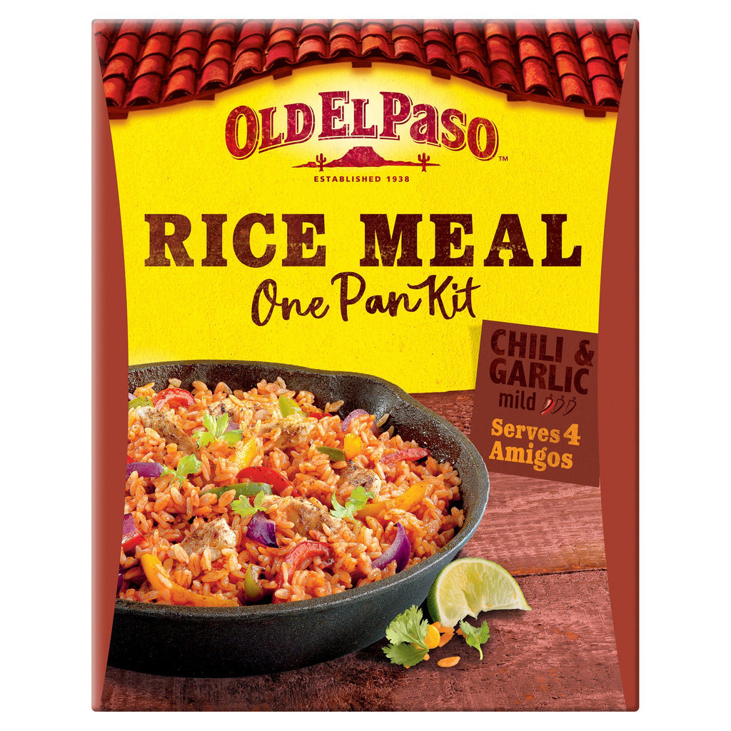 Old El Paso Mexican One Pan Chilli & Garlic Rice Meal For Chicken Kit 355g