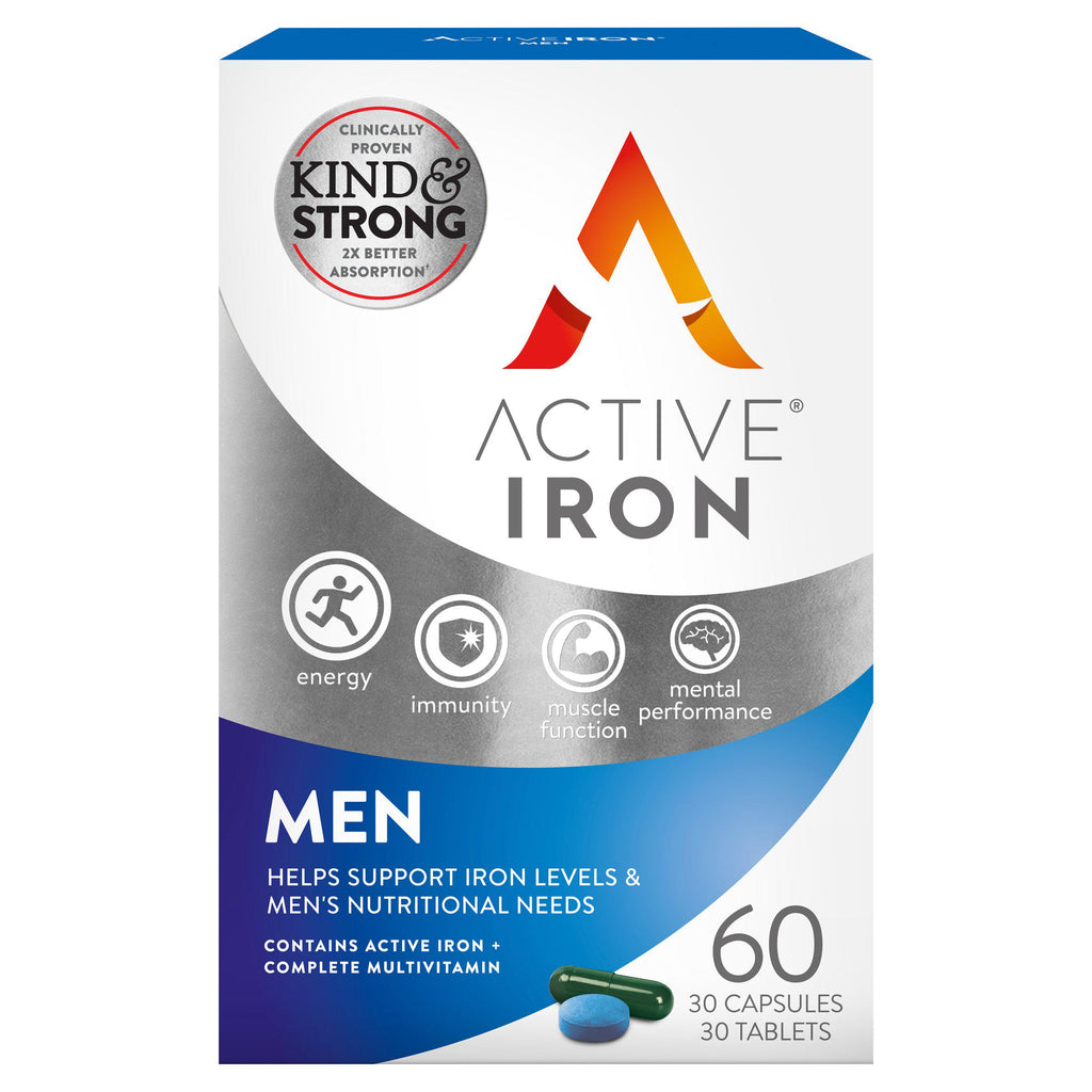 Active Iron For Men Daily Capsules & Tablets x60