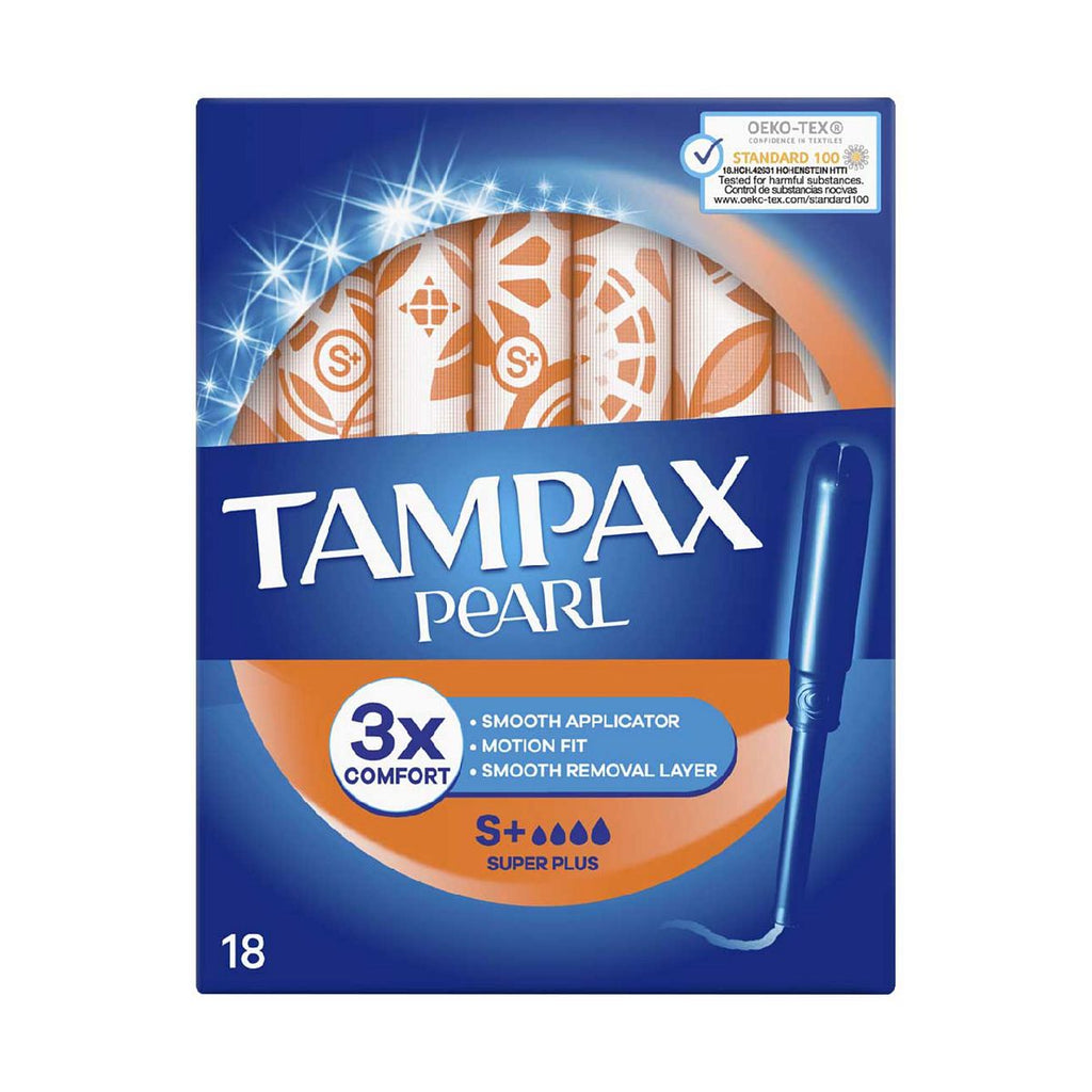 Tampax Pearl Super Plus Tampons Applicator 18X