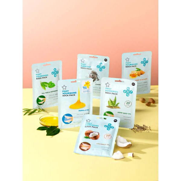 Superdrug Coconut Oil Pampering Foot Mask with Foot Socks GOODS Superdrug   